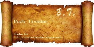 Buch Tivadar névjegykártya